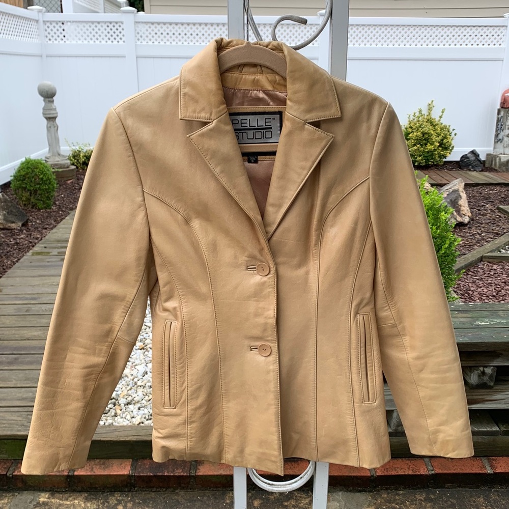 Pelle Studio Tan Leather Jacket